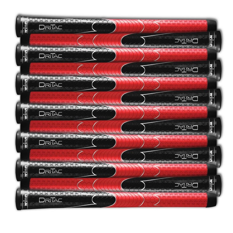 Winn Grips Dri-Tac 13 Piece Standard size Black/Red Golf Grip Bundle - Image 1